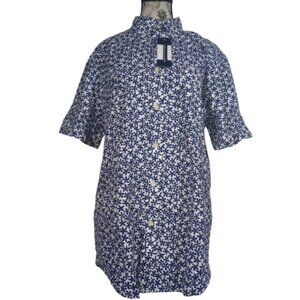 NWT Tommy Hilfiger Men's Floral Short Sleeve Button-Up Shirt – Size Medium